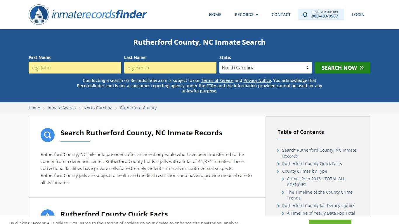 Rutherford County, NC Inmate Lookup & Jail Records Online