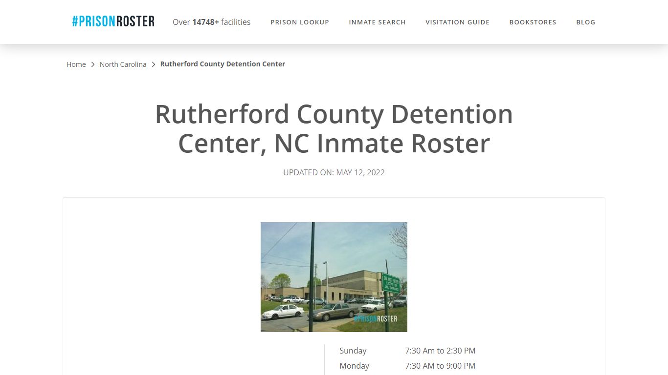 Rutherford County Detention Center, NC Inmate Roster